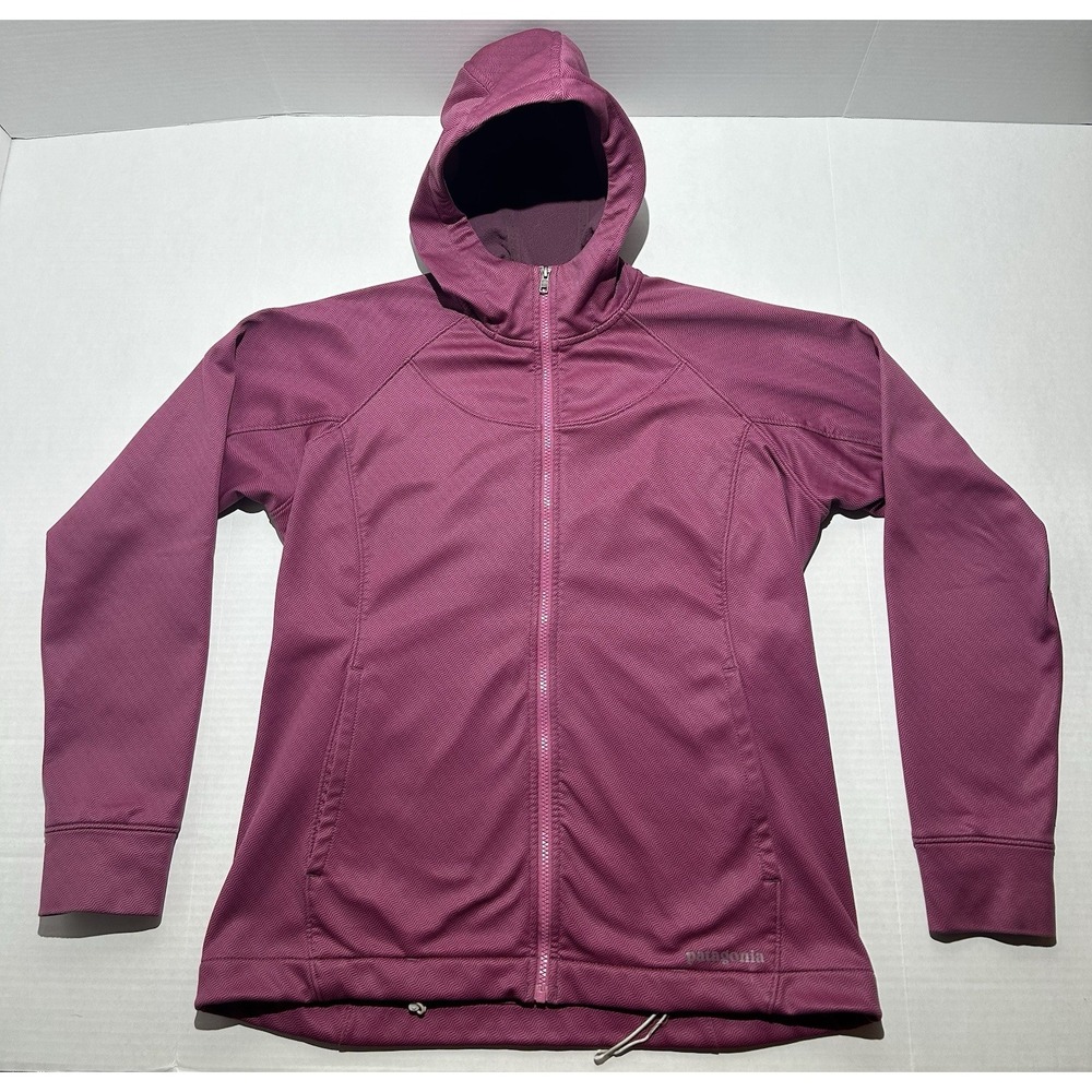 Patagonia Pink Polar Zip Hoody Women's Size Large Outdoor Jacket Casual EUC